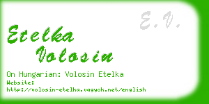 etelka volosin business card